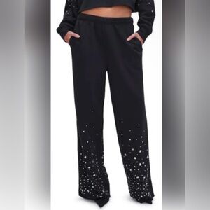 Good American Rhinestone jogging pants Euc